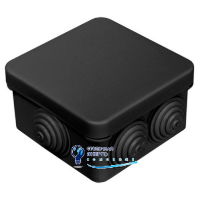 Коробка ответв. с кабельными вводами IP44 80х80х40 мм черный DKC 53700A