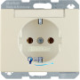 Розетка із з/к з полем для запису, біла, 16А/250V ARSYS