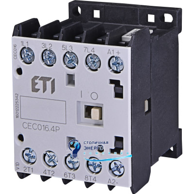 Контактор мініатюрний CEC 16.4P 230V АС (16A; 7,5kW; AC3) 4р (4 н.о.)