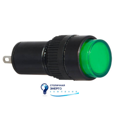 Сигнальная арматура AD22E-12DS зеленая 220V АC