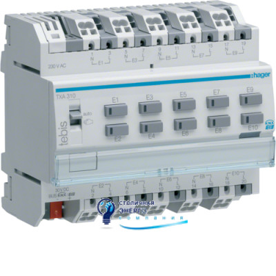 Бинарный вход KNX 10-канальный 230V