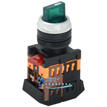 Переключатель АNСLR-22-3 на 3 фиксированных положения "I-O" 1з+1р неон/240В зеленый IEK