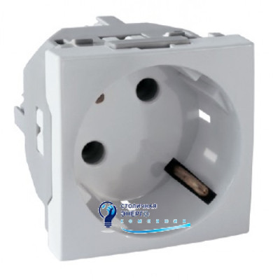 Розетка одинарна DKC 45131SBR із з/к schuko 16A 250V 2 MOD