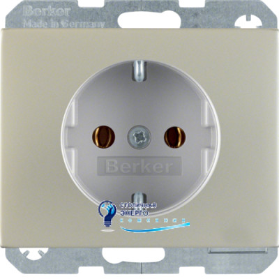Розетка с з/к, защ.контактов, нержавеющая сталь, 16А/250V K.5