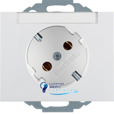 Розетка із з/к з нахилом на 45°, полярна білизна, 16А/250V K.1