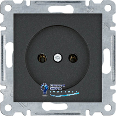 Розетка без з/к Lumina, черная, 16А/230V