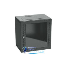 Шафа телекомунікаційна настінна, 12U (600х600х400) двері скло, RAL9005