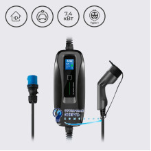 Зарядная станция Besen 10-16-24-32A 230В 7,4 кВт разъем Type 1 з кабелем 5 м BS-PCD040