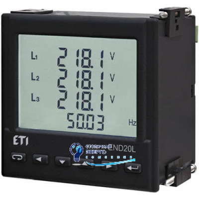 Анализатор сети END20L-RS (96x96мм, 85-253V AC/90-300V DC, RS-485, 1xNO, импульсный выход)