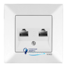 Розетка VIKO двойная компьютерная Meridian MERIDIAN 90970034-WH Белый