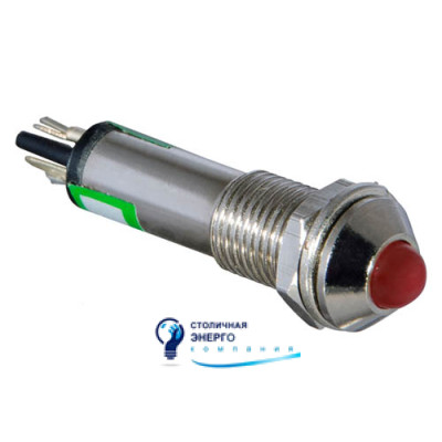 Сигнальная арматура AD22B-8 красная 24V AC/DC