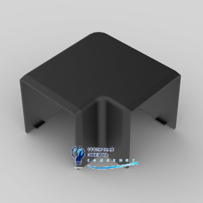 Угол прямой для кабельного канала LHD 40x4 Kopos  8643_FB ПВХ черный