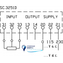 Вимірювальний перетворювач опору 1 (0,5 на запит), 115-230V AC (або на запит)