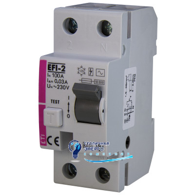 Дифференциальное реле (УЗО) EFI-2 100/0,03 тип AC (10kA)