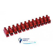 Клемна колодка 12p, 150°С, 450V, 57A, 10кв.мм., фібергласс, 43412FV, ДКС