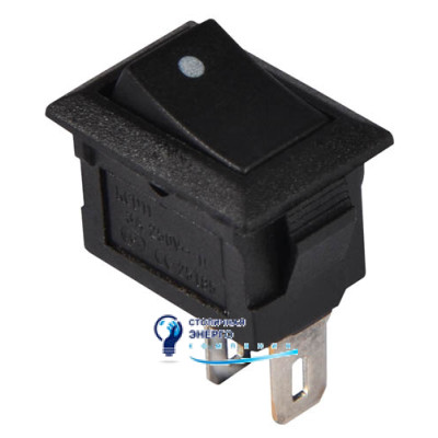 Перемикач KCD5-101 B/B 1 клав. чорний