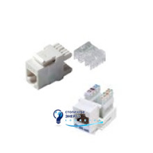 Розетка комп'ютерна RJ-12, тип Keystone, cat 5E, екранована, защіплюєтся в корпус-адаптер