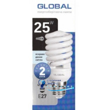 Лампа енергозберігаюча 25W GLOBAL Full Spiral GFL-003-1 T2 2700К, Е27