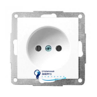 Розетка без заземления белая FIORENA (винт) 16А/250V