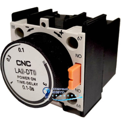 Блок контакт выдержки времени CNC LA3-DRO NO+NC 0,1 сек-3 сек задержка на включение