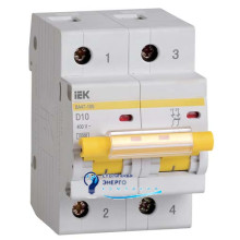 Автоматический выключатель ВА47-100 2Р 10А 10kA D IEK
