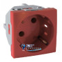 Розетка одинарна DKC 45131SVM із з/к schuko 16A 250V 2 MOD