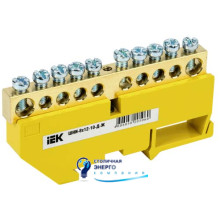 Шина PE «Земля» на DIN-изоляторе ШНИ-8х12-10-Д-Ж IEK
