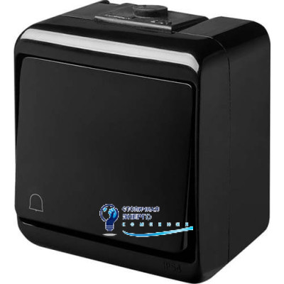 Кнопка «Дзвоник» VHE-4-BL (чорна, IP54)