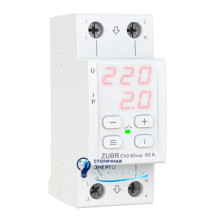 Реле напряжения с контролем тока ZUBR CV2-63 red