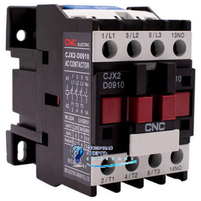 Контактор електромагнітний CNC CJX2-0910 4kW, 110V, 9А