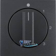 Центральная панель для 3-уровн.выключателя с 0-полож., антрацит B.х