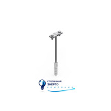 Фасадный держатель прутка д.8-10 мм / полоса 25 мм, д.6 мм, (ДхШ) 100х57мм, сталь горячеоцинкованная (HDZ), ND2307, ДКС