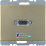 Розетка VGA з гвинтовими клемами, бронзовий лак, ARSYS