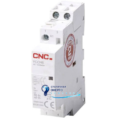 Контактор модульний CNC YCCH6-25 2Р 220V, 1NO+1NC